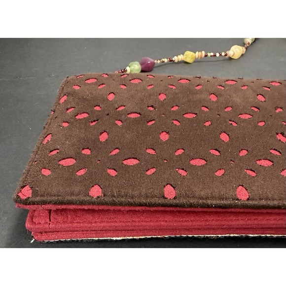 Mary Frances Purse Shoulder Bead Work Floral Embellished Stone Handbag Clutch‎ - Picture 8 of 16